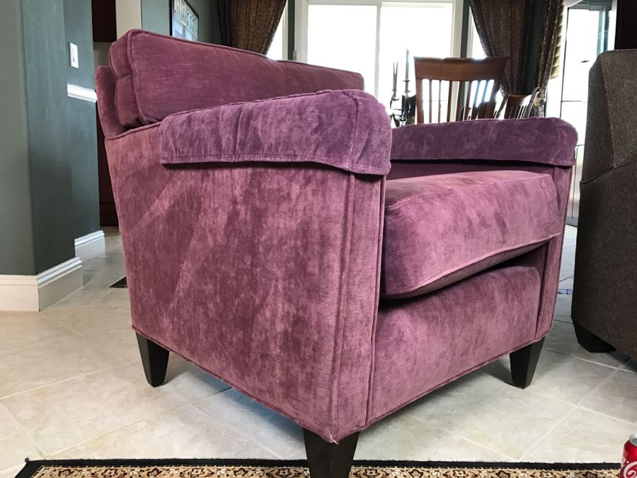 Nice ETHAN ALLEN Light Purple Armchair - Matches Sofa In This Sale [Photo 4]