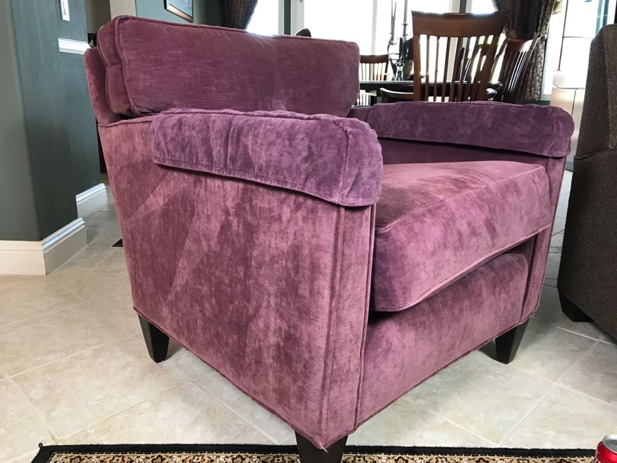 Nice ETHAN ALLEN Light Purple Armchair - Matches Sofa In This Sale [Photo 5]