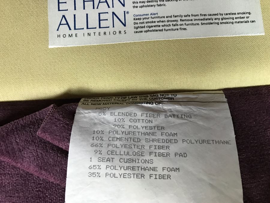 Nice ETHAN ALLEN Light Purple Armchair - Matches Sofa In This Sale [Photo 7]