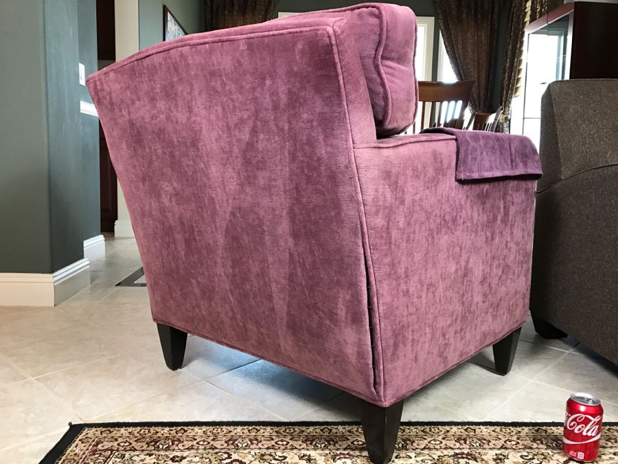 Nice ETHAN ALLEN Light Purple Armchair - Matches Sofa In This Sale [Photo 6]