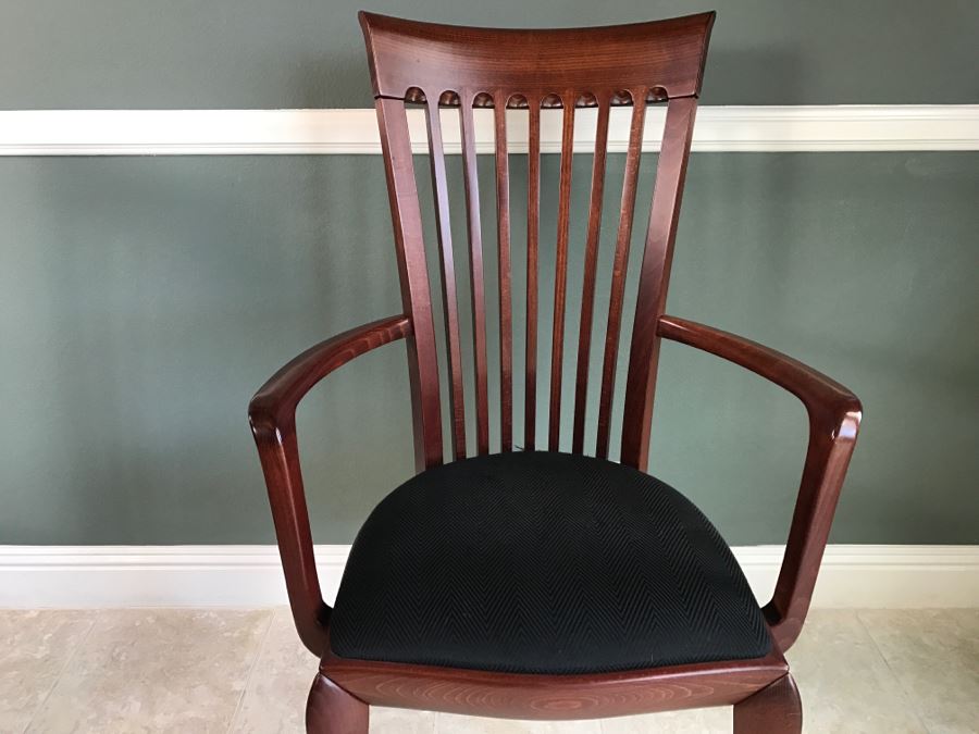 Skovby Danish Dining Table With (8) High End Italian Designer Dining Chairs By A. Sibau [Photo 28]