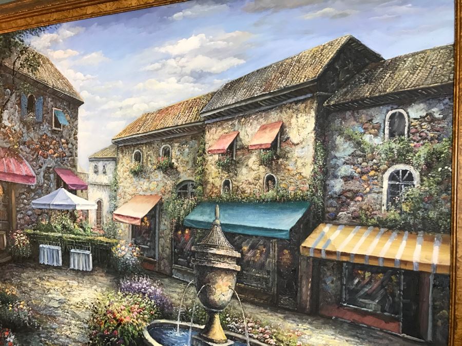 Nicely Framed Giclee Print of European Street Scene [Photo 8]