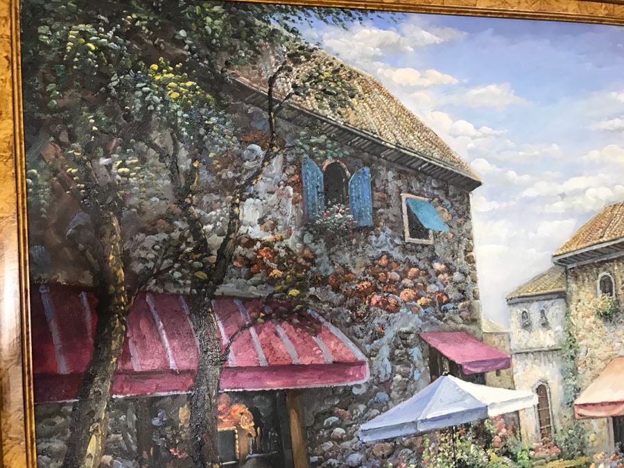 Nicely Framed Giclee Print of European Street Scene [Photo 5]