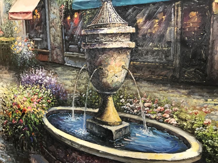 Nicely Framed Giclee Print of European Street Scene [Photo 9]