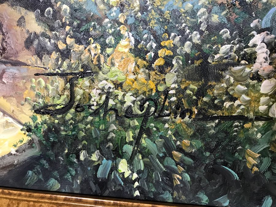 Nicely Framed Giclee Print of European Street Scene [Photo 2]