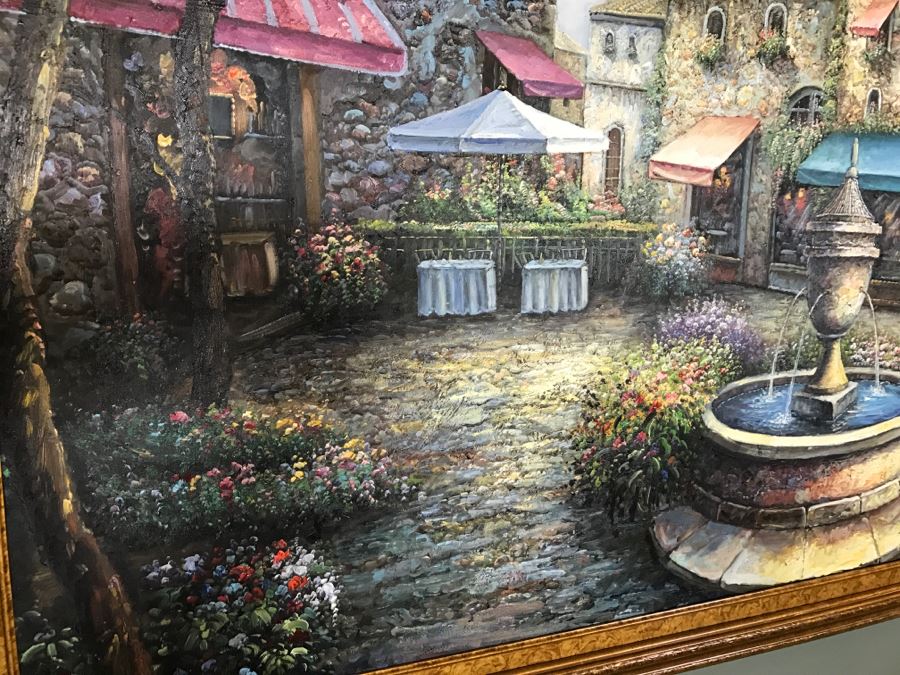 Nicely Framed Giclee Print of European Street Scene [Photo 6]