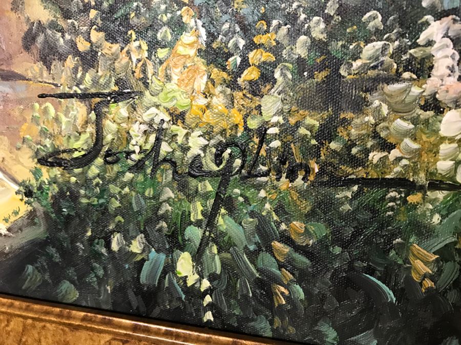 Nicely Framed Giclee Print of European Street Scene [Photo 3]