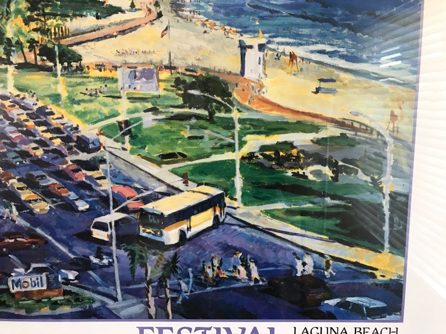 Festival Of Arts Laguna Beach, CA 1991 Framed Poster 'Laguna Late Afternoon' By Michael Jacques [Photo 6]