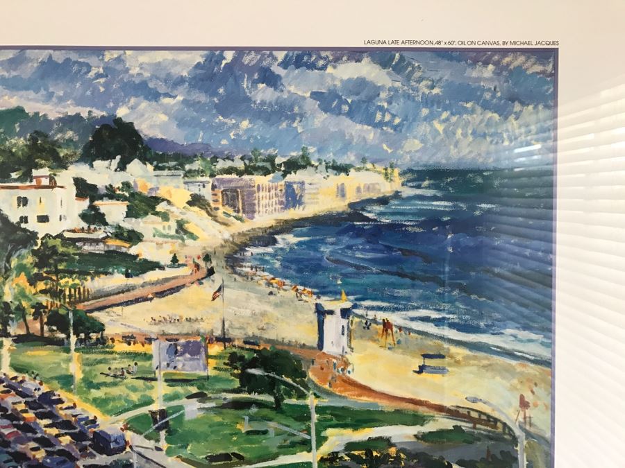 Festival Of Arts Laguna Beach, CA 1991 Framed Poster 'Laguna Late Afternoon' By Michael Jacques [Photo 7]
