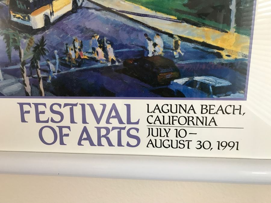 Festival Of Arts Laguna Beach, CA 1991 Framed Poster 'Laguna Late