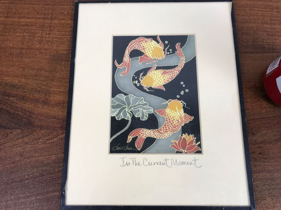 Koi Fish Print By Sybil Shane Titled 'In The Current Moment'