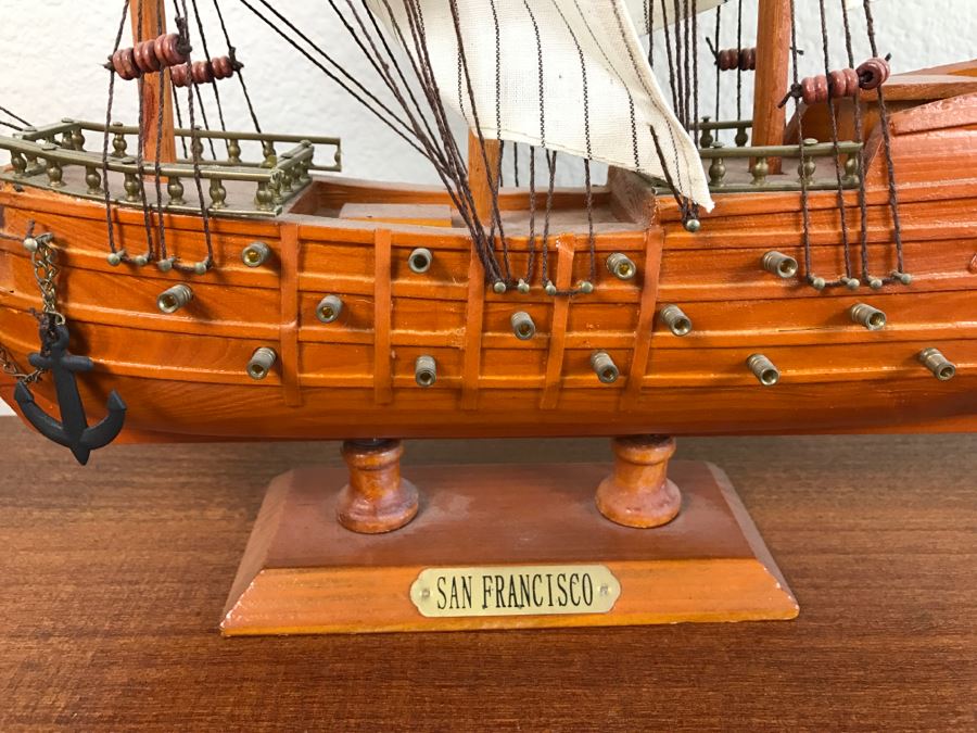Decorative Wooden Model Ship 'San Francisco' [Photo 4]