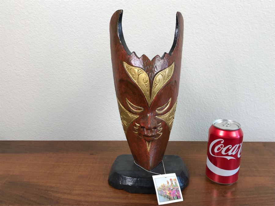 Hand Made Wooden Mask From Paradise Island Bali Indonesia [Photo 3]