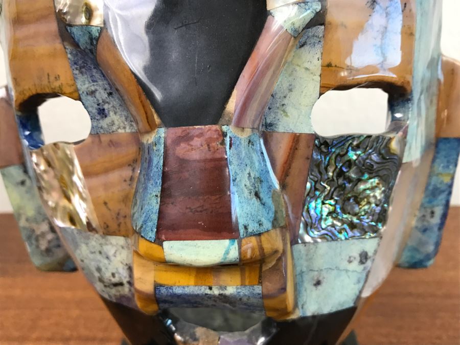 Various Stone Inlay Mask - Note Repaired Damage In Photos [Photo 4]