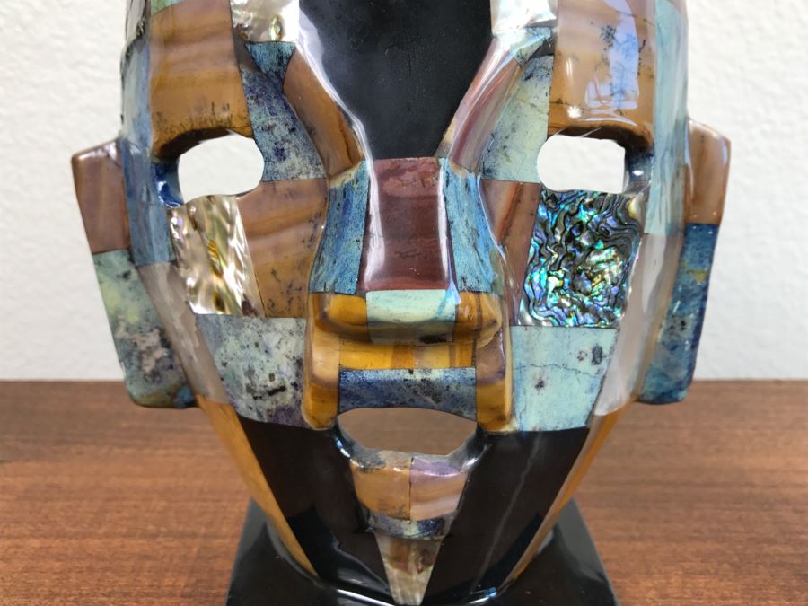 Various Stone Inlay Mask - Note Repaired Damage In Photos [Photo 3]