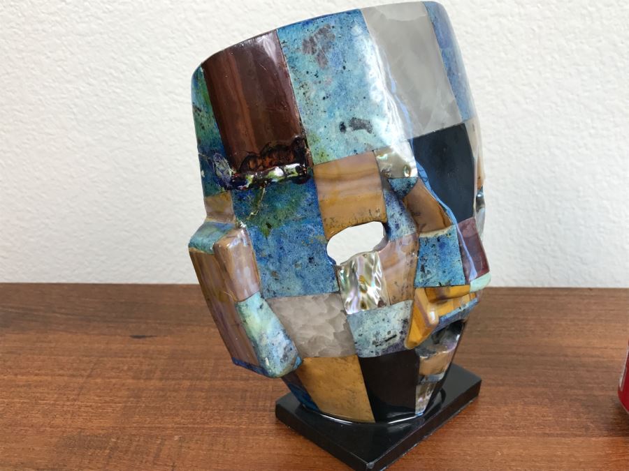 Various Stone Inlay Mask - Note Repaired Damage In Photos [Photo 5]