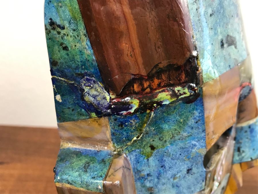 Various Stone Inlay Mask - Note Repaired Damage In Photos [Photo 7]