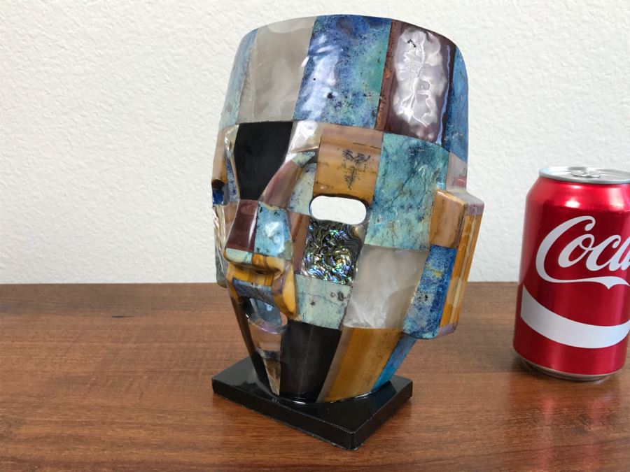 Various Stone Inlay Mask - Note Repaired Damage In Photos [Photo 11]