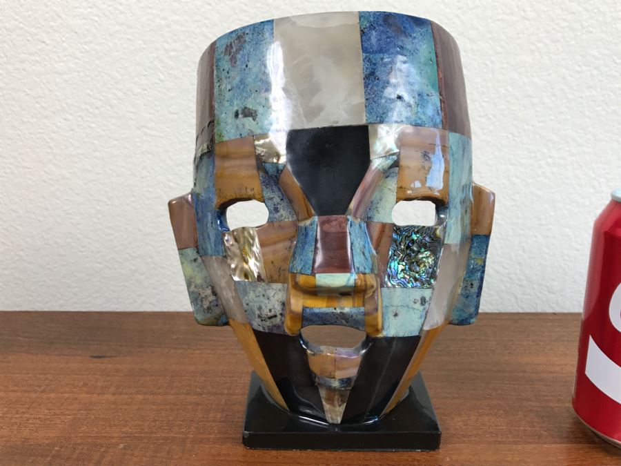 Various Stone Inlay Mask - Note Repaired Damage In Photos [Photo 2]