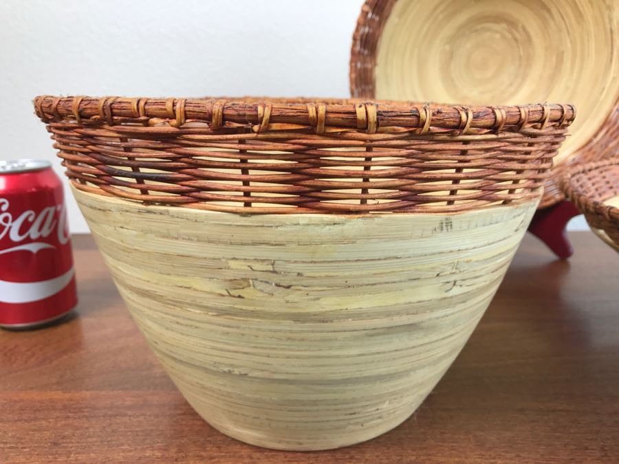 Bamboo Woven Basket Lot [Photo 2]