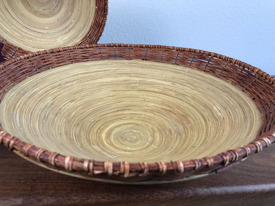 Bamboo Woven Basket Lot [Photo 4]