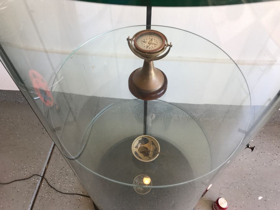 NICE Curved Class Curio Display Cabinet 4-Shelves With Top Mounted Light Perfect For Displaying Prized Collectibles [Photo 7]