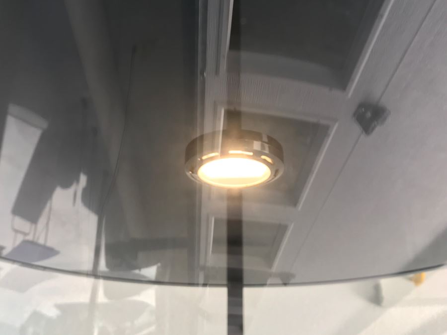 NICE Curved Class Curio Display Cabinet 4-Shelves With Top Mounted Light Perfect For Displaying Prized Collectibles [Photo 9]