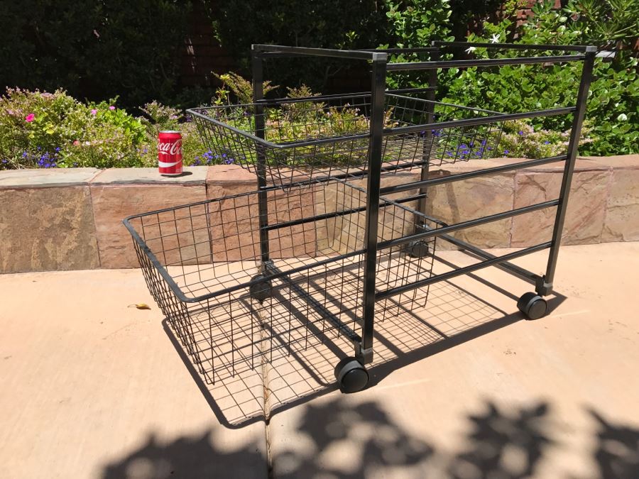 Metal Basket Organizer On Casters [Photo 4]
