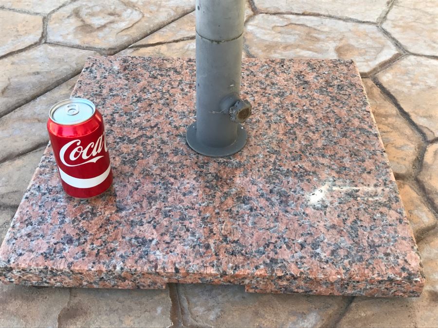 Outdoor Umbrella Sunbrella With Marble Base Stand [Photo 2]