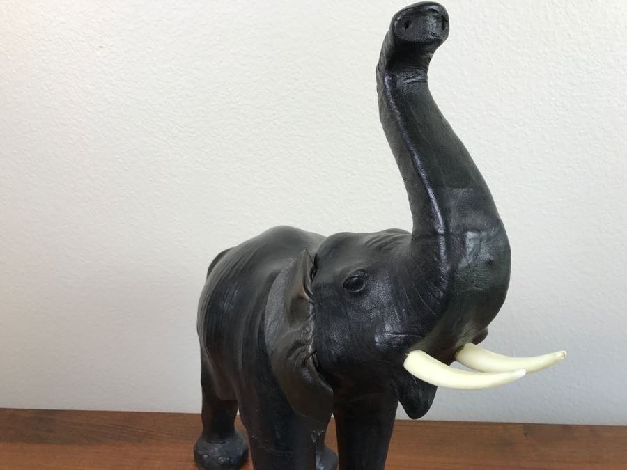 Leather Wrapped Elephant Statue [Photo 5]
