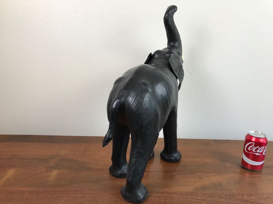 Leather Wrapped Elephant Statue [Photo 8]