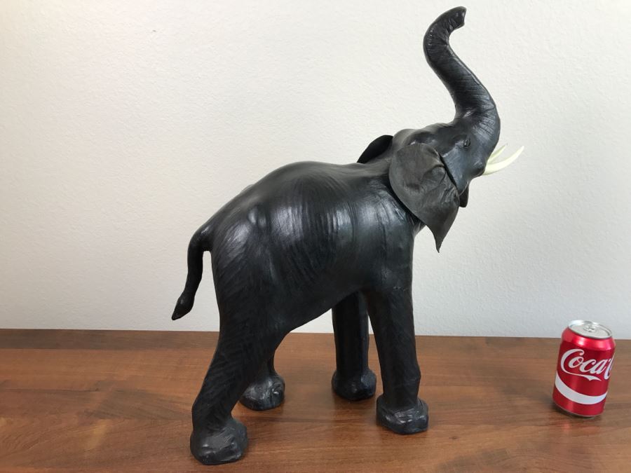 Leather Wrapped Elephant Statue [Photo 7]