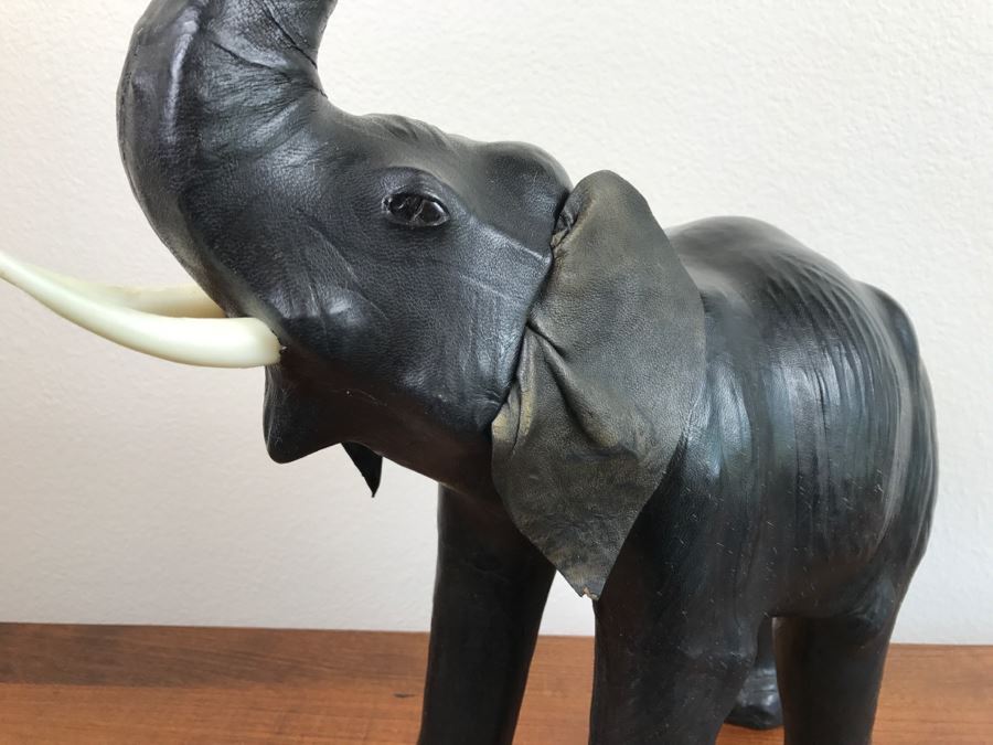 leather stuffed elephant