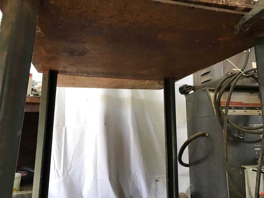 Miller Arc Welder Model HF-15 + Wards Powr-Kraft 230 Welder + Steel Welding Bench + Argon Tank [Photo 16]