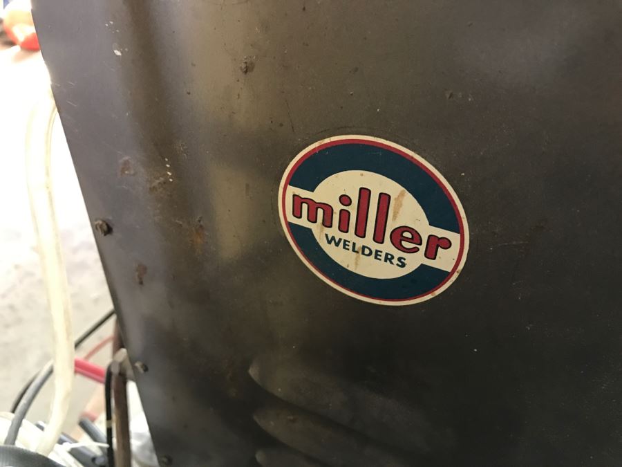 Miller Arc Welder Model HF-15 + Wards Powr-Kraft 230 Welder + Steel Welding Bench + Argon Tank [Photo 17]