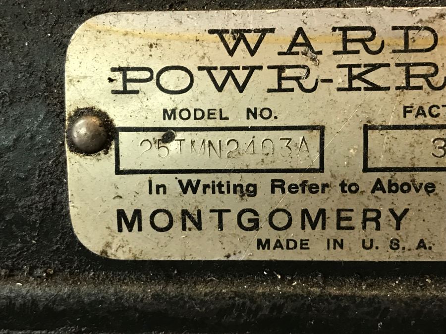 Vintage WARDS POWR-KRAFT Reciprocating Saw Model No. 25TMN2403A [Photo 5]