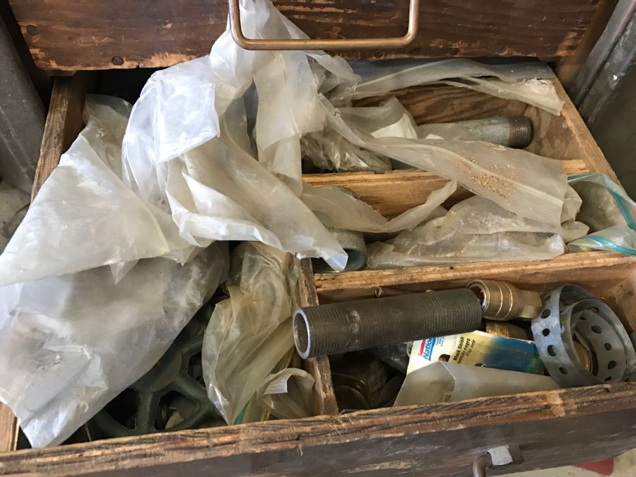 Vintage Heavy-Duty Steel Green Locker Lockable With Key And Wooden Drawers And Shelving SOLD EMPTY [Photo 15]