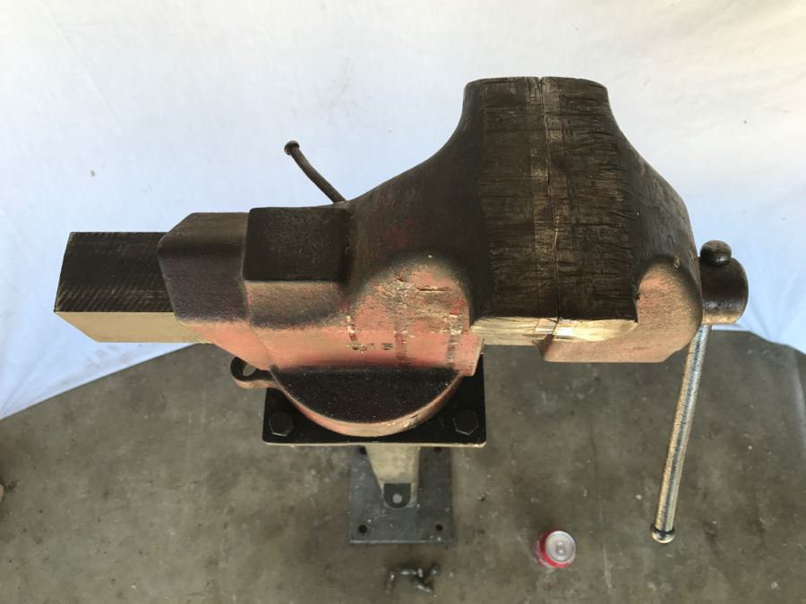 STARRETT Bench Vise 015  5-1/2 Inch Jaws With Steel Stand Athol Mass [Photo 9]