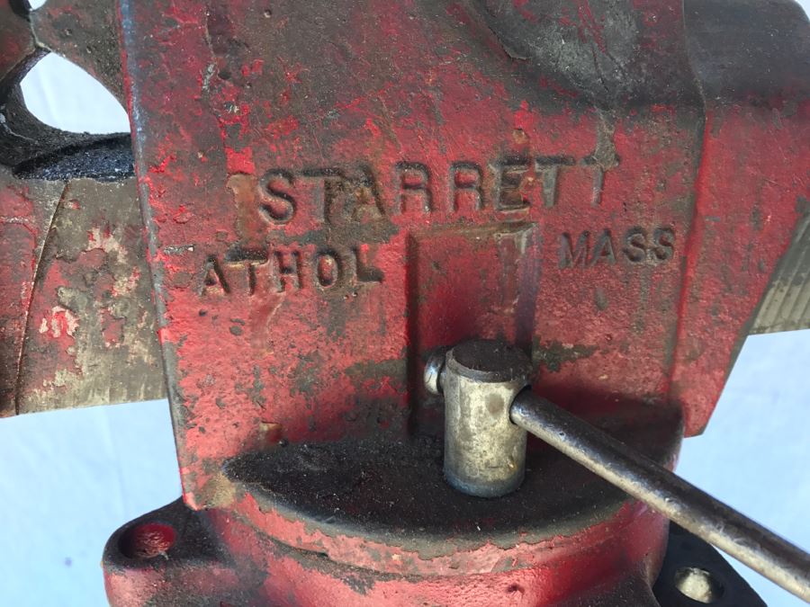 STARRETT Bench Vise 015  5-1/2 Inch Jaws With Steel Stand Athol Mass [Photo 3]