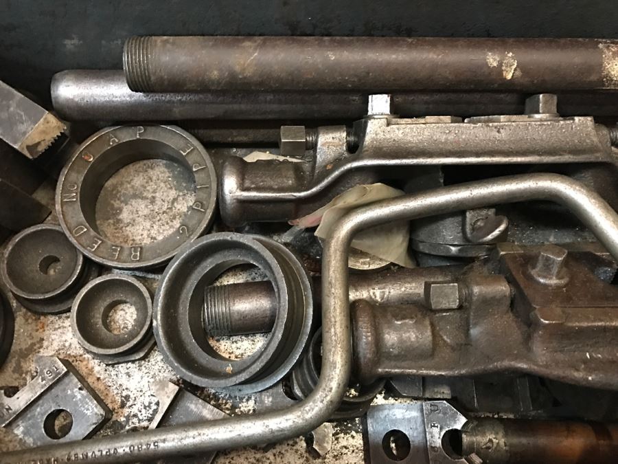 Vintage Toolbox Filled With Pipe Threading Pipe Threader Tools - See All Photos [Photo 11]