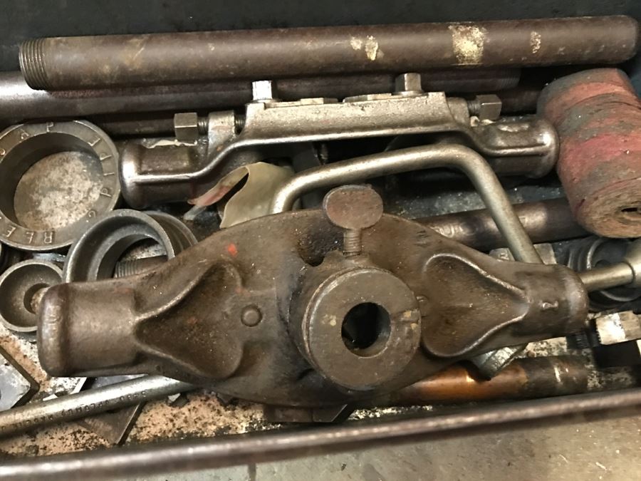 Vintage Toolbox Filled With Pipe Threading Pipe Threader Tools - See All Photos [Photo 14]