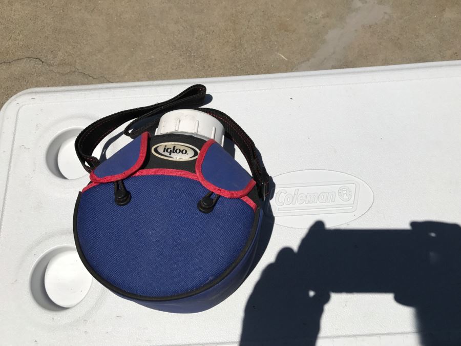 Large Coleman 100Qt Xtreme Wheeled Cooler With Igloo Canteen [Photo 5]