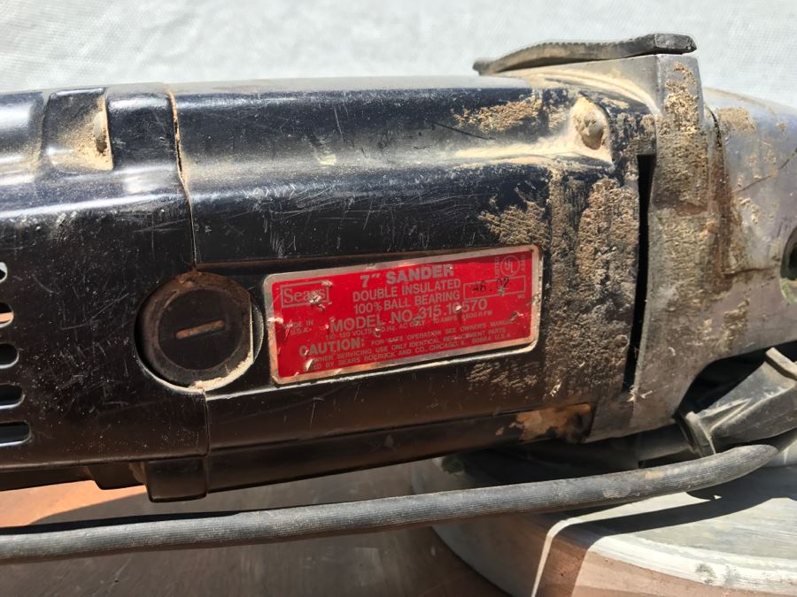 Sears Craftsman 7' Sander Double Insulated Ball Bearing Model 315.10570 [Photo 4]