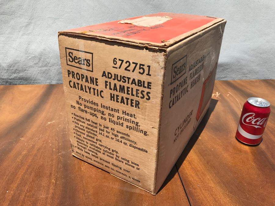 SEARS Adjustable Propane Flameless Catalytic Heater New In Box Orange [Photo 3]