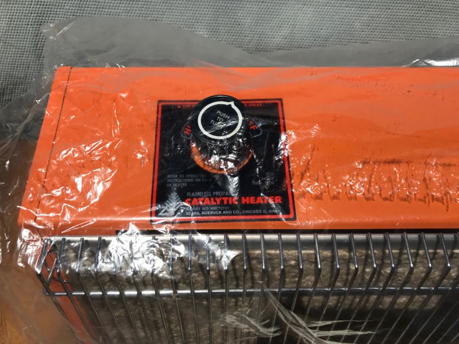 SEARS Adjustable Propane Flameless Catalytic Heater New In Box Orange