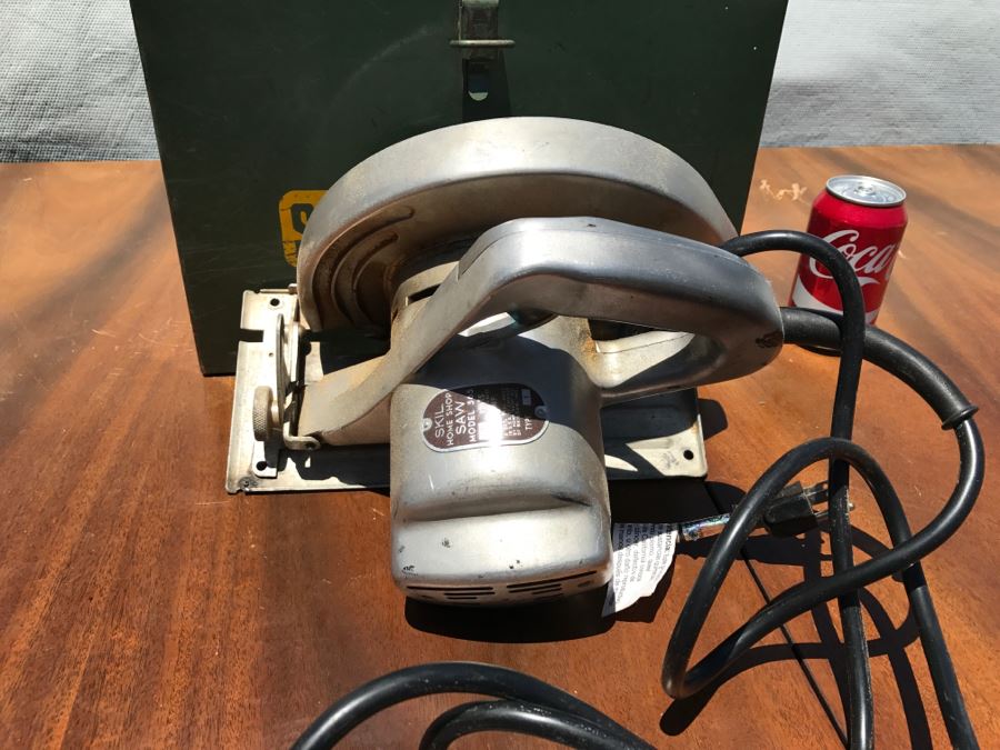 Vintage SKIL Saw Home Shop Model 565 With Green Metal Carrying Case [Photo 9]