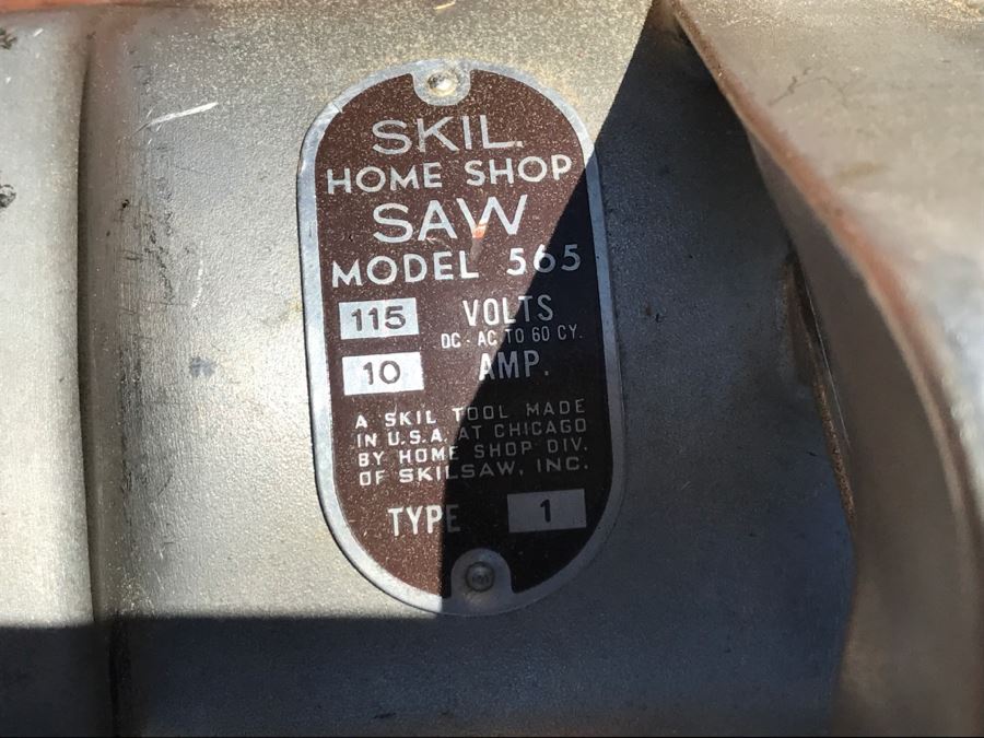 Vintage SKIL Saw Home Shop Model 565 With Green Metal Carrying Case [Photo 10]