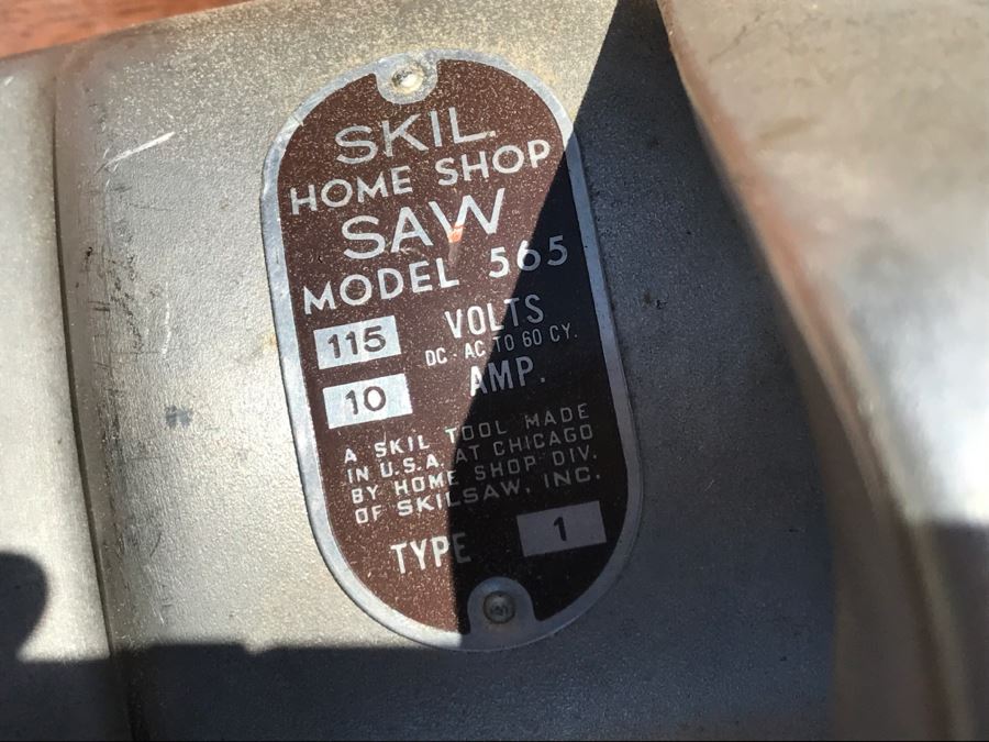 Vintage SKIL Saw Home Shop Model 565 With Green Metal Carrying Case [Photo 11]