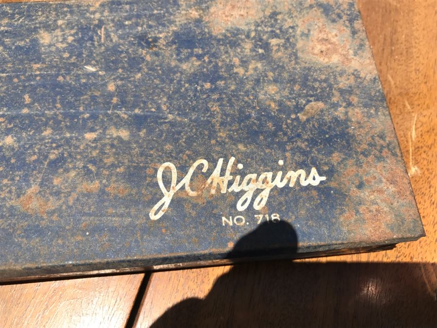 J C Higgins Gun Cleaning Kit Box With Bottles And Blue Metal Box [Photo 5]