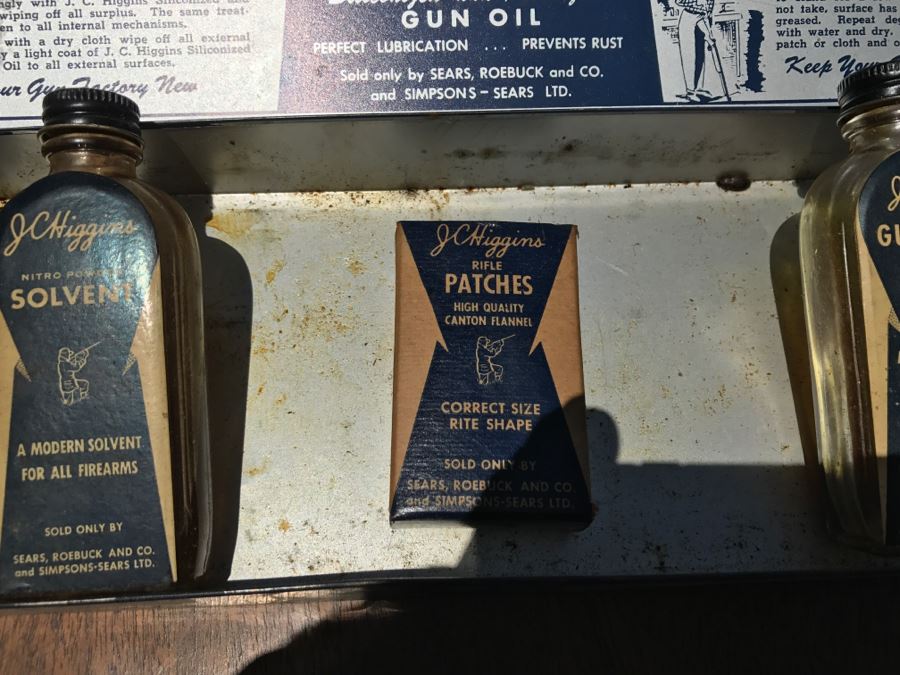 J C Higgins Gun Cleaning Kit Box With Bottles And Blue Metal Box [Photo 13]